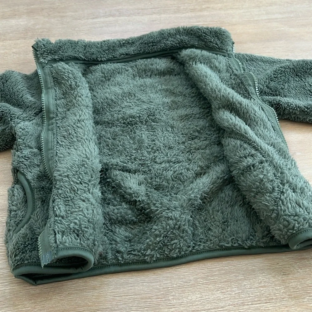 Toddler Boy Fuzzy Fleece Soft Zip Up Jacket 4-5 5-6 years 5 6 Olive Green